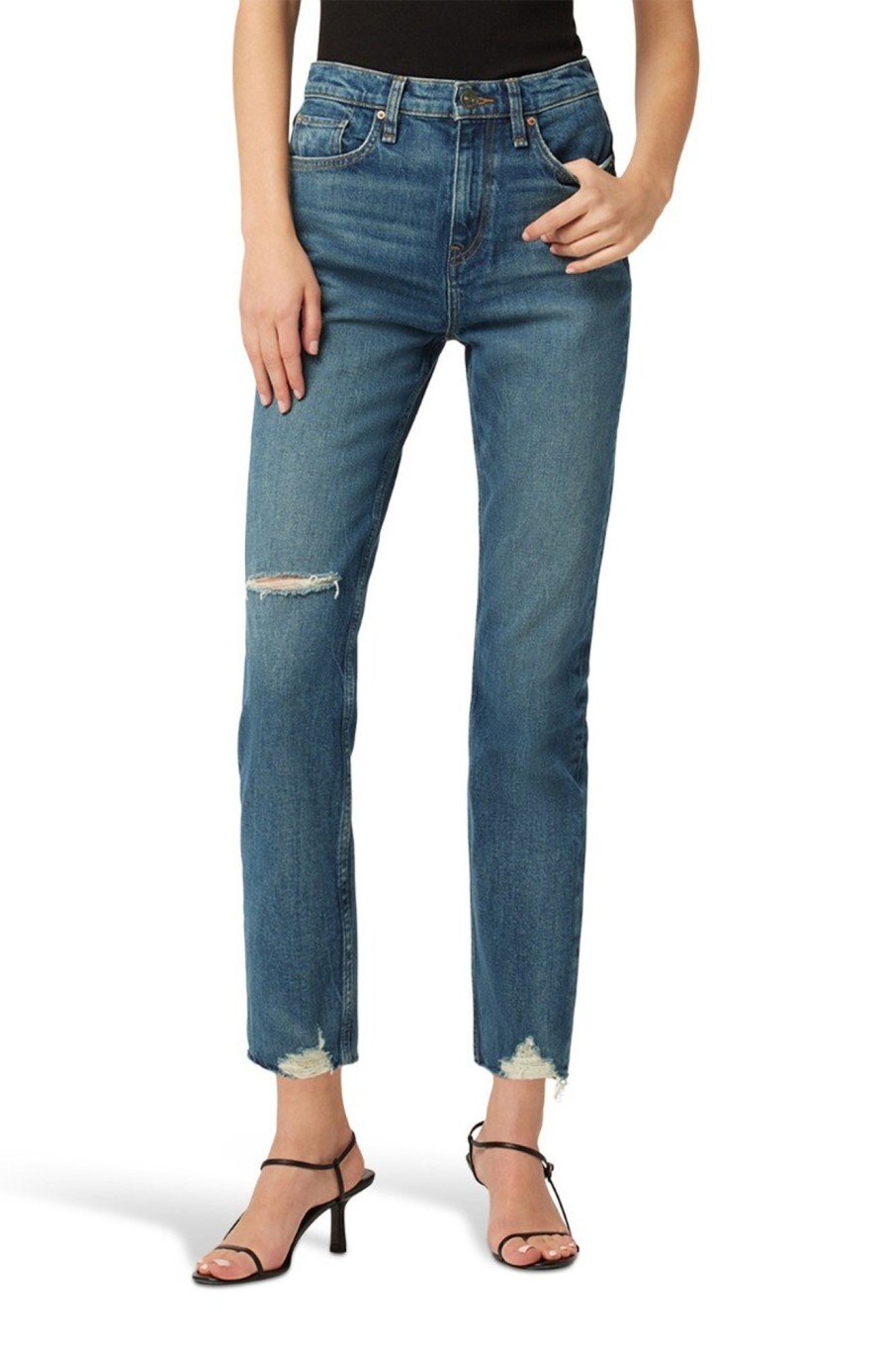 Clothing HUDSON | Holly High Rise Straight Crop Jean