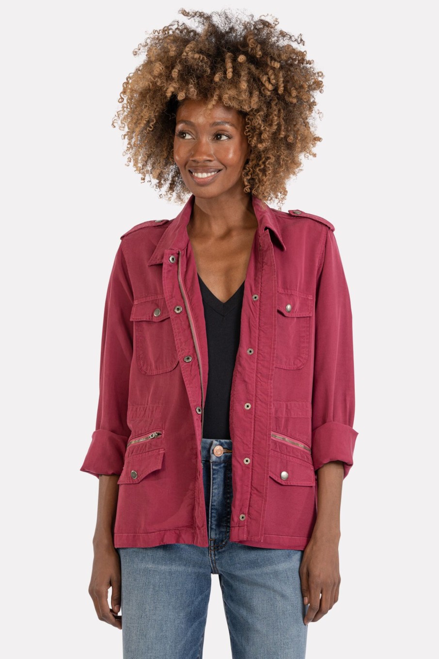 Clothing KUT FROM THE KLOTH | Brinley Waist Tie Utility Jacket