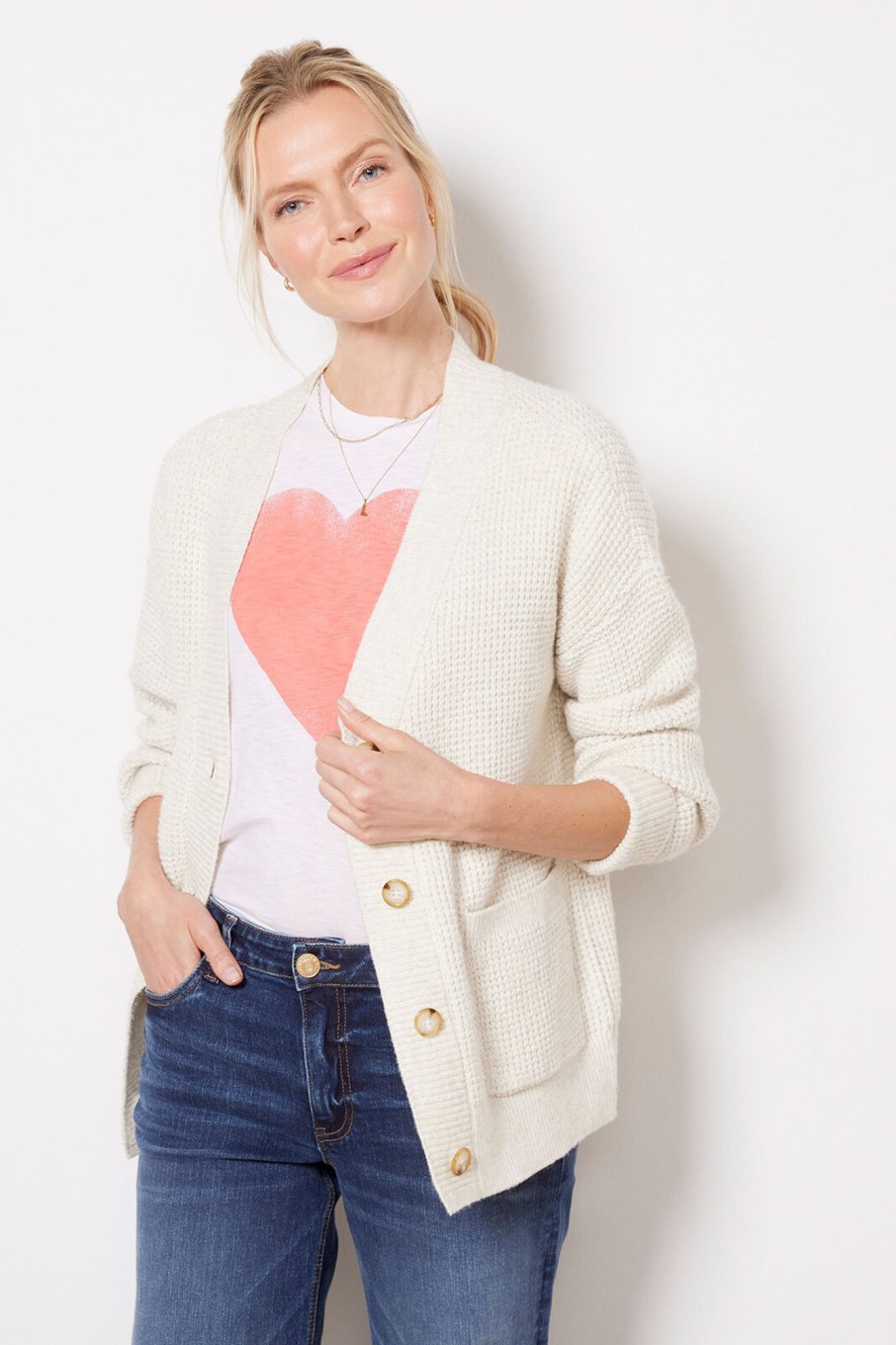 Clothing EVEREVE | Eden Waffle Cardigan