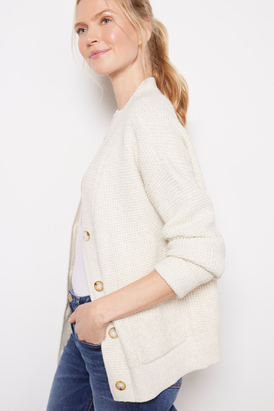 Clothing EVEREVE | Eden Waffle Cardigan