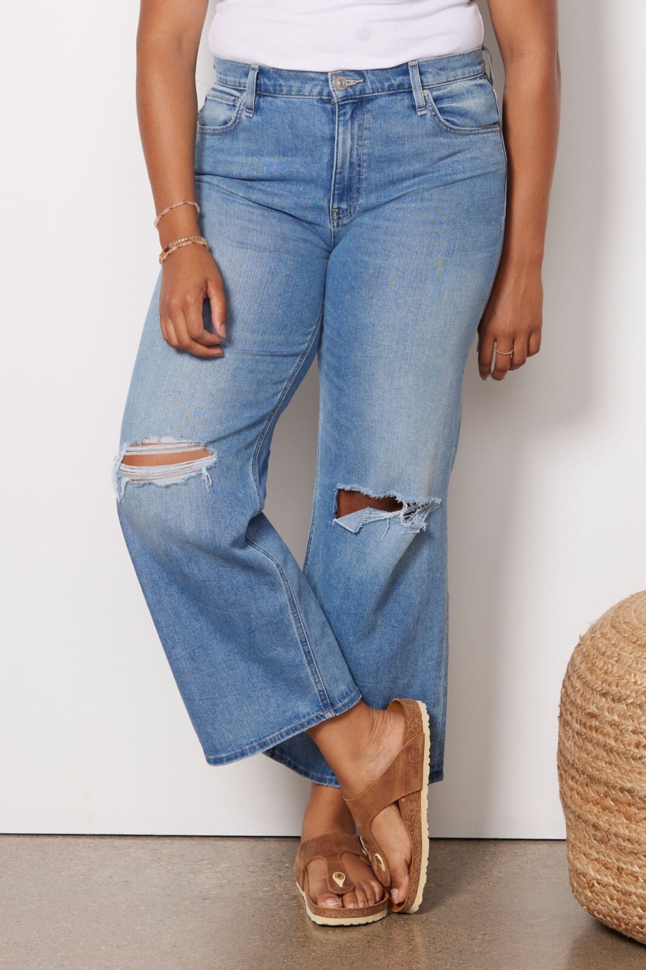 Clothing HUDSON | Rosie High Rise Wide Leg Ankle Jean