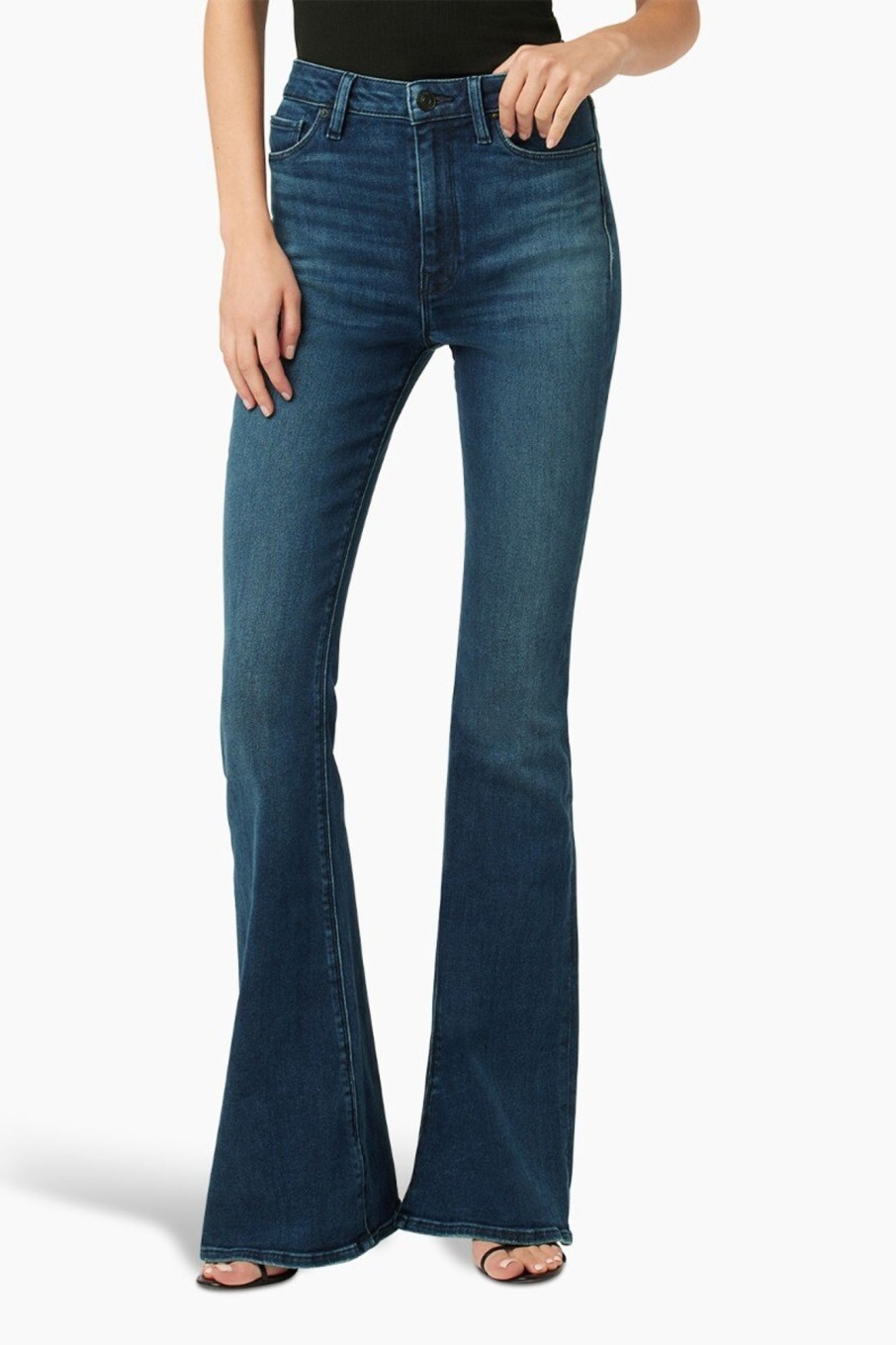 Clothing HUDSON | Holly High Rise Flare Jean With Inseam Slit