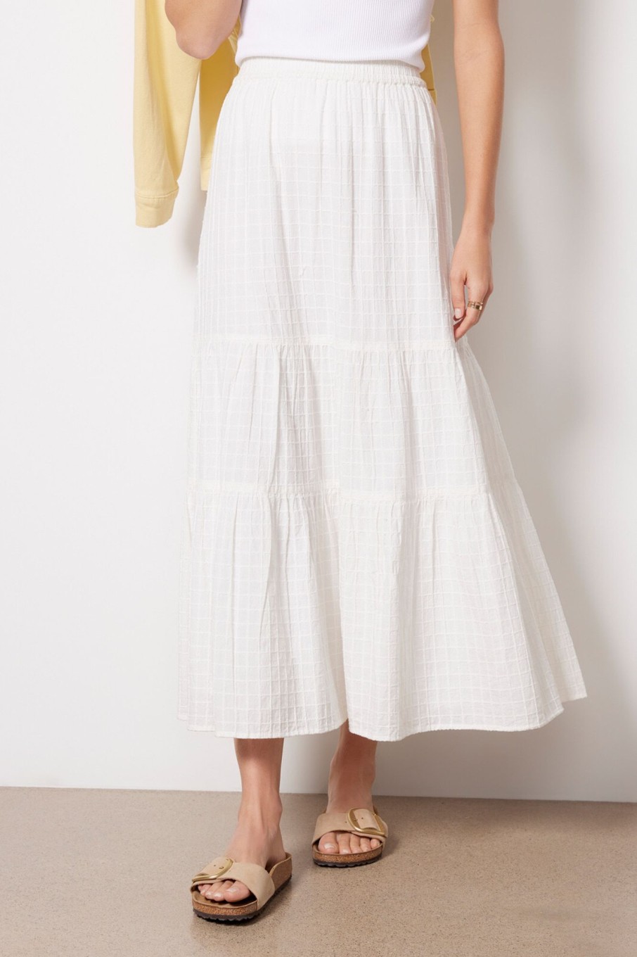 Clothing FAHERTY | Cala Windowpane Skirt